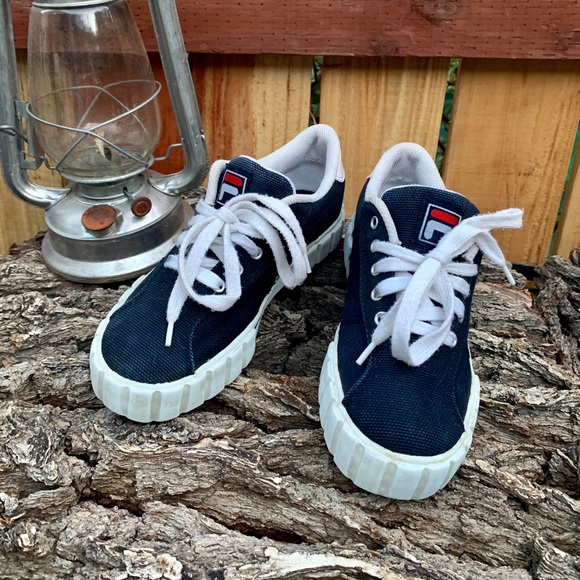 Vintage 90s Fila canvas shoes. Vintage 90s Fila canvas shoes.